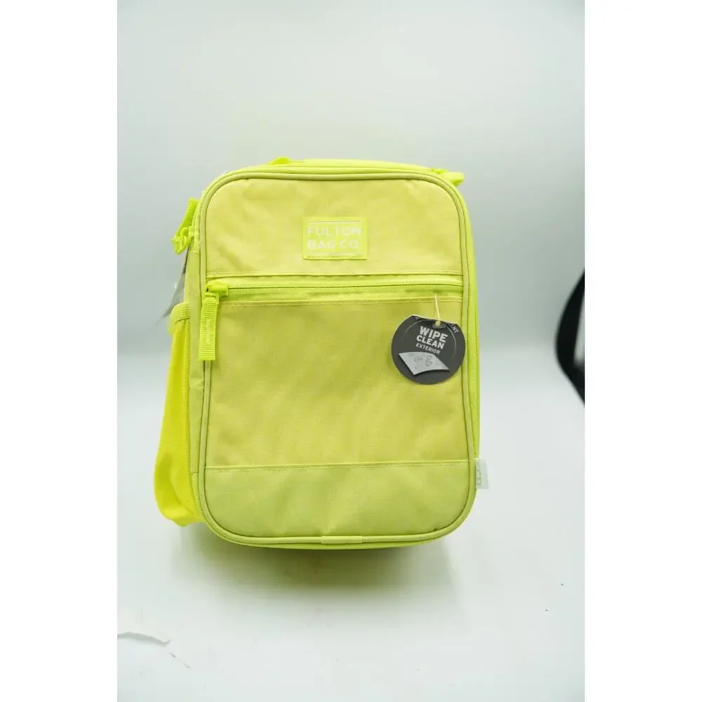 Clear Backpack + Fulton Neon Lunchbox Back-to-School‎ Supply Gift Bundle